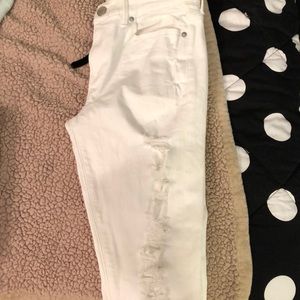 distressed white jeans